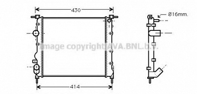 AVA QUALITY COOLING rt2261 -  Радиатор, охлаждение двигателя